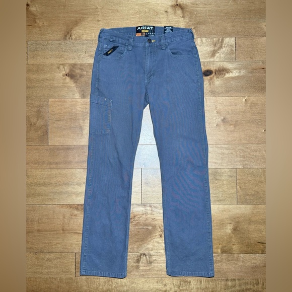 Ariat Other - Ariat Rebar M4 Low Rise Straight Pants Men’s Size 30x32 Gray Canvas Work Casual
